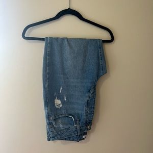 Denim Mom Jeans Distressed